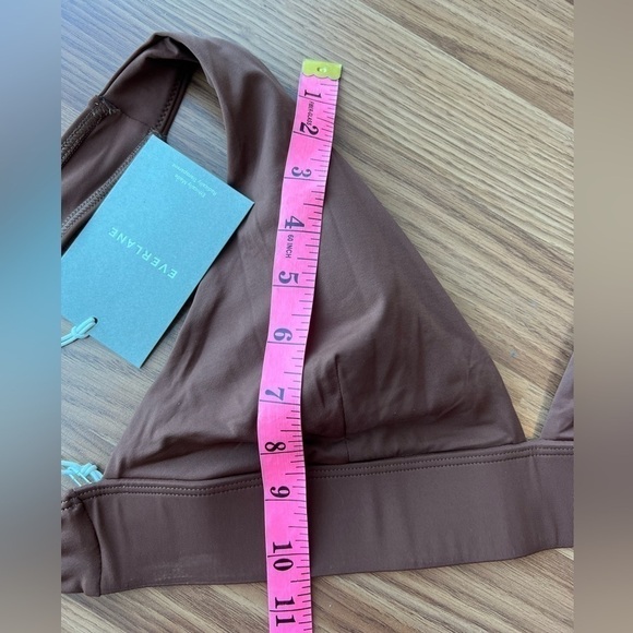 EVERLANE ReNew The Rosewood Triangle Bikini Top NWT - Picture 12 of 16